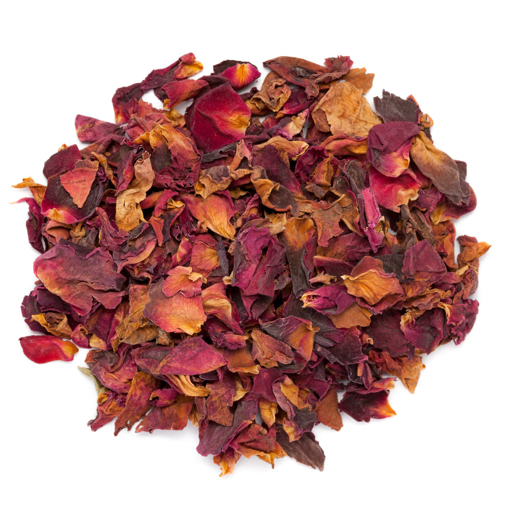 Red rose petals